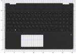 Клавиатура для ноутбука HP 15-DQ топкейс, черный с подсветкой