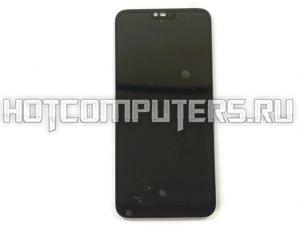 Дисплей для Huawei Honor 10 в сборе с тачскрином (черный) с отпечатком, Premium