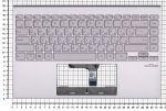 Клавиатура для ноутбука Asus ZenBook 14 UX425, UX425J, UX425JA, UX425E, UX425EA серебристая с топкейсом