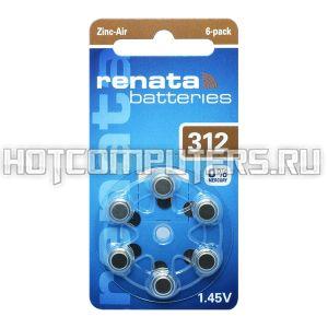 Батарейки Renata Maratone Plus ZA 13 1,4V для слуховых аппаратов (6 шт/упаковка) 
