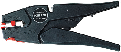 (KN-1240200) Инструмент для удаления изоляции самонастраивающийся, патентованный 12 40 200 KNIPEX, KN-1240200