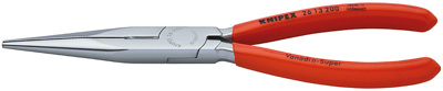 (KN-2613200) Круглогубцы с плоскими губками с режущими кромками, 200 мм, 26 13 200, KNIPEX KN-2613200