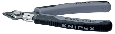 (KN-7871125ESD) Кусачки для электроники прецизионные антистатические Electronic Super Knips ® 78 71 125 ESD, KNIPEX KN-7871125ESD