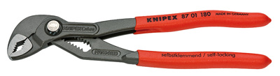 (KN-8701180) Высокотехнологичные сантехнические клещи Cobra®, 180 мм, 87 01 180, KNIPEX KN-8701180
