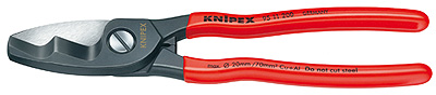 (KN-9511200) Ножницы для резки кабелей с двойными режущими кромками 95 11 200, KNIPEX KN-9511200