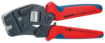 (KN-975309) Инструмент для опрессовки контактных гильз самонастраивающийся с торцевой установкой 97 53 09, KNIPEX KN-975309