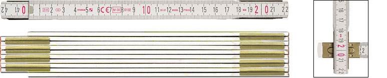 (ST-01134) Метр складной деревянный STABILA Тип 1607 2м х 16мм, 1134, 01134