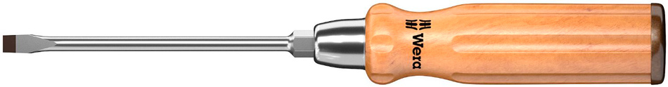 (WE-018025) Шлицевая отвертка с деревянной ручкой 930 A, 1.6x9.0x175 мм, 018025, WERA WE-018025