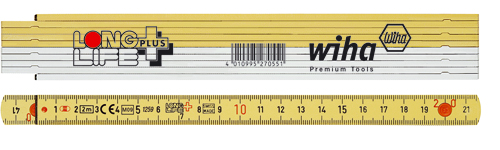 (WI-27055) Метр складной Longlife 2 м, желтый, WIHA 27055