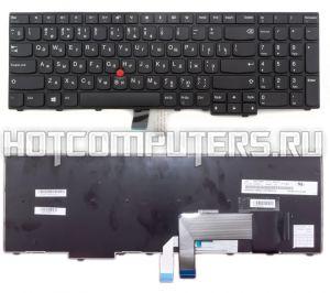 Клавиатура для ноутбука Lenovo 01AX674 черная с рамкой, со стиком