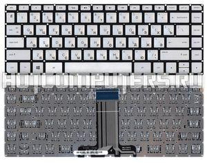 Клавиатура для ноутбука HP 14-AB009, Русская, серебристая с подсветкой