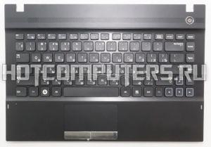 Клавиатура для ноутбука Samsung NP300V4A, Русская, черная с черным топкейсом