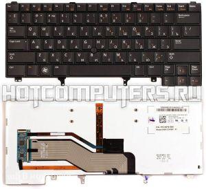 Клавиатура для ноутбука Dell 05YFMV черная, с указателем и подсветкой