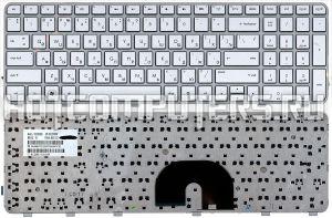 Клавиатура для ноутбука HP 633890-251 серебристая с рамкой