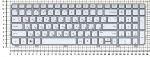 Клавиатура для ноутбука HP Pavilion dv6-6120sw серебристая с рамкой