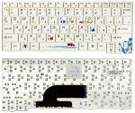 Клавиатура для нетбуков Lenovo IdeaPad S10-2, S10-3C, S11 Series, p/n: V103802AS1 RU, PK130H3A57, MP-08F53US-686, русская, белая, без рамки, плоский Enter