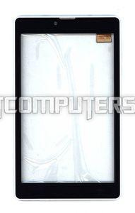 Сенсорное стекло (тачскрин) для Irbis TZ737 белое с рамкой