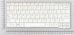 Клавиатура для ноутбуков Lenovo IdeaPad S12 Series, p/n: 25-008418, 25-008421, N7S-US, русская, белая