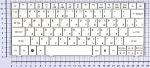 Клавиатура для ноутбуков Acer Aspire One 751, 1410, 1810T Series, p/n: NSK-AQ10R, 9Z.N3C82.00R, 9Z.N3C82, русская, белая