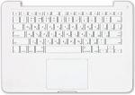 Клавиатура для ноутбуков Apple A1342 Series, 13.3, плоский ENTER, Топ панель, Русская, Белая, p/n: A1342