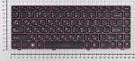 Клавиатура для ноутбуков Lenovo IdeaPad V370 Series, p/n: 25201230, 9Z.N5TSW.E0R, NSK-B6ASW, черная с красной рамкой