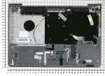 Клавиатура топ панелью для ноутбуков Samsung 535U4C NP535U4C 535U4C-S02 Series, Черные кнопки, Русская, Топ кейс Серый (BA75-04038M, BA75-04633P)