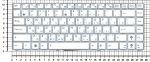 Клавиатура для ноутбука Asus Eee PC 1215, 1225C, 1225B Series, p/n: 0KNA-2H2RU03, 0KNA-2H1RU03, 9J.N2K82.80R, русская, белая