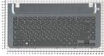 Клавиатура для ноутбука Samsung NP355V4C-S01 Series, p/n: BA75-04105C, черная с серой рамкой