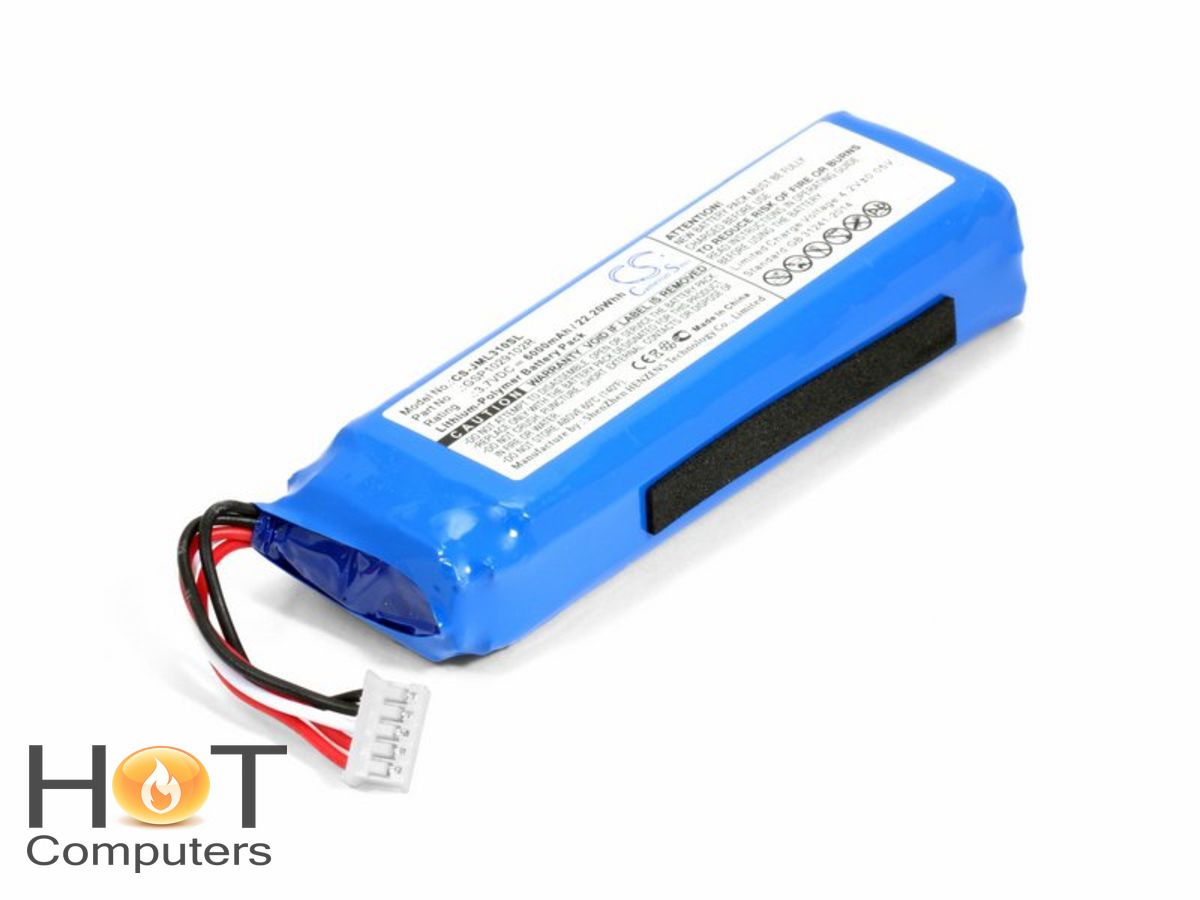 Аккумуляторная батарея CameronSino CS-JML310SL для портативной акустики JBL Charge 2, 2+, Charge 3 (2015 года) (GSP1029102R, P763098) 6000mah прямая полярность