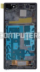Модуль (матрица + тачскрин) для Sony Xperia Z1 LT39 черный (с рамкой), Диагональ 5, 1920x1080 (Full HD)