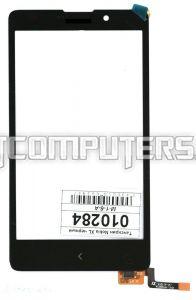 Сенсорное стекло (тачскрин) для Nokia XL Dual sim черный, Диагональ 5, 480x800