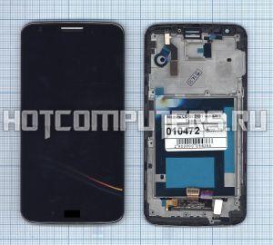 Модуль (матрица + тачскрин) для LG G2 D801 черный с рамкой, Диагональ 5.2, 1920x1080 (Full HD)
