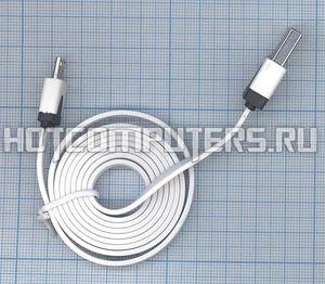 Плоский кабель Color USB-microUSB 1.0m USB-2.0 White (белый, 100 см)