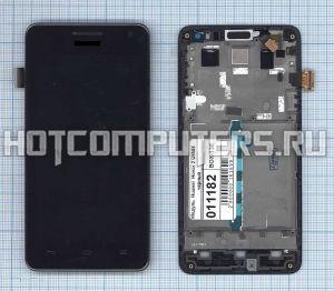 Модуль (матрица + тачскрин) для Huawei Honor 2 U9508 черный, Диагональ 4.5, 720x1280