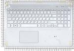 Клавиатура для ноутбуков Sony FIT 15 SVF15 Series, Русская, белая топ-панель с подсветкой