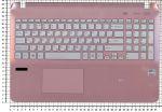 Клавиатура для ноутбука Sony FIT 15 SVF15 Series, Русская, Розовая топ-панель с подсветкой, P/N: 149241221US