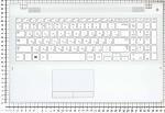 Клавиатура для ноутбука Samsung 370R4E, 370R4E-S01, 370R5E Series, p/n: BA75-04361A, белая с белым топкейсом