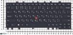 Клавиатура для ноутбука IBM Lenovo ThinkPad Yoga S1 S240, Yoga 12 Series, p/n: MP-13G73USJ698, 04Y2620, PK1310D1A00, черная с рамкой, со стиком