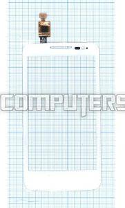 Сенсорное стекло (тачскрин) для Alcatel One Touch M Pop 5020X белый, Диагональ 4
