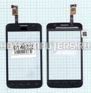 Сенсорное стекло (тачскрин) для LG Optimus L4 II Dual E445 черный, Диагональ 3.8