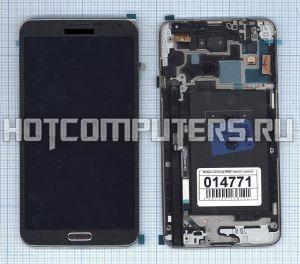 Модуль (матрица + тачскрин) для Samsung Galaxy Note 3 N9005 черный с рамкой, Диагональ 5.7, 1920x1080 (Full HD)