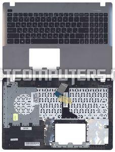 Клавиатура для ноутбука Asus X550, X550VA, X550EA Series, p/n: 13NB00T1AP1211, 0KNB0-612BRU00, 9Z.N8SSU.40R, черная с черно-серебристым топкейсом