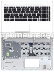 Клавиатура для ноутбука Asus X551, X551CA, X551MA Series, p/n: 90NB0342-R30190, черная с белым топкейсом