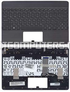 Клавиатура для ноутбука Asus VivoTab TF600 Series, p/n: 13GOK0N1AM060-10, MP-11N73SU6528, черная с черным топкейсом