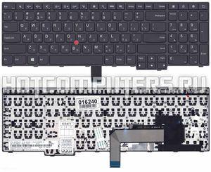 Клавиатура для ноутбука IBM Lenovo ThinkPad Edge E550, E555, E550C, E560, E565, E560C Series, p/n: 00HN074, SN20F22537, NNSK-Z51ST, черная с черной рамкой и TrackPoint