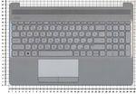 Клавиатура для ноутбука HP 15-DW Series, серебристая с cеребристым топкейсом