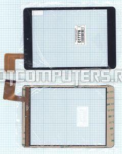 Сенсорное стекло (тачскрин) JNS-37-FPC-A3 черное, Диагональ 7.85