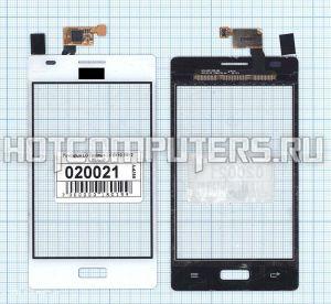 Сенсорное стекло (тачскрин) для LG Optimus L5 E610 E612 белое, Диагональ 4