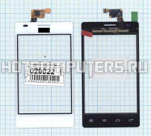 Сенсорное стекло (тачскрин) для LG Optimus L5 Dual E615 белое, Диагональ 4