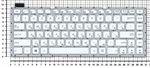 Клавиатура для ноутбука Asus X441, X441S, X441SA, X441SC, X441U, X441 Series, белая без рамки